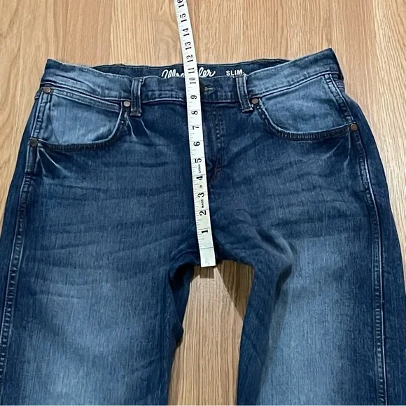 Wrangler Retro Men’s 32x30 (33x30) Slim Straight Jeans Dark Blue Denim Western - Picture 9 of 15